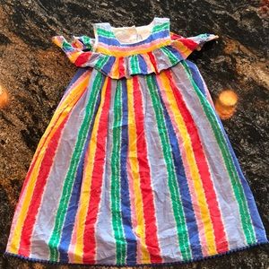 Full sun dress with faux off the shoulder sleeves